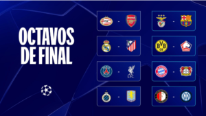 ¡Listos los Octavos de Final de la Champions League 2025!