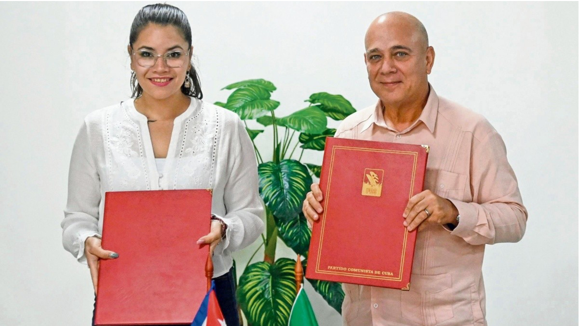 Morena firma alianza política con el Partido Comunista de Cuba y fortalece su presencia internacional