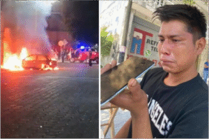 Vecinos de Tehuacán hacen justicia por su cuenta tras golpiza a joven frutero- incendian casa y local de agresores