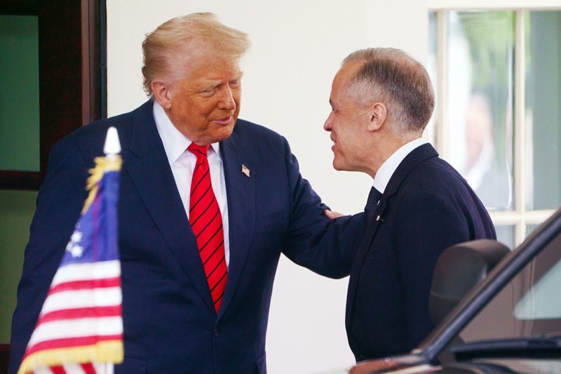 US President Trump meets Canadian Prime Minister Carney at the White House